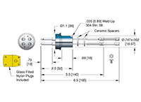 Weld Installation 1 or 2 Pairs Spade Type Thermocouple - 2