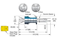 International Organization for Standardization (ISO) Flange Installation 3 or 5 Pairs Spade Type Thermocouple (18618-02-KF) - 2