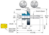 ConFlat Flange Installation 3 or 5 Pairs Spade Type Thermocouple (18618-04-CF) - 2