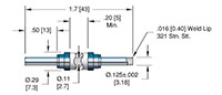 0.11 Inch (in) Inner Diameter Up to 13 Kilovolt (kV) Cryogenic Electrical Isolator (0858-01-W) - 2