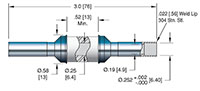 0.25 Inch (in) Inner Diameter Up to 13 Kilovolt (kV) Cryogenic Electrical Isolator (8002-01-W) - 2