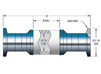 6 Kilovolt (kV) Direct Current (DC) Voltage and 0.75 Inch (in) Insulator Inner Diameter Vacuum Electrical Isolator (17236-01-KF) - 2