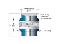 20 Kilovolt (kV) Direct Current (DC) Voltage and 2.5 Inch (in) Insulator Inner Diameter Vacuum Electrical Isolator (17140-01-W) - 2