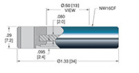 1-1/3 Inch (in) Installation Size Zinc Selenide Extended Range Viewport Sight Glass (19485-01-CF) - 2