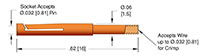 16 Ampere (A) Conductor Current Rating Beryllium Copper Crimp Type Contact (11288-02-X) - 2