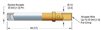 15 Ampere (A) Conductor Current Rating Copper Alloy - Gold Flash Crimp Type Contact (16167-03-A) - 2