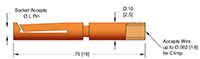 20 Ampere (A) Conductor Current Rating Beryllium Copper Crimp Type Contact (2044-02-A)