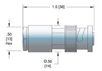 10 Ampere (A) Conductor Current Rating Miniature High Voltage (MHV) Coaxial Plug (7116-01) - 2