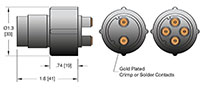 85 Degree Celsius (ºC) Maximum Temperature High Voltage and Thermocouple Plug (2871-02-A) - 2