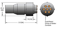 218 and 650 Degree Celsius (ºC) Maximum Temperature High Voltage and Thermocouple Plug (08151-01) - 2