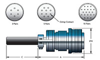 125 Degree Celsius (ºC) Maximum Temperature High Voltage and Thermocouple Plug (15911-02-A) - 2