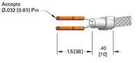 12, 24, and 36 Inch (in) Termination Length Duplex Shielded Two Conductors In-Vacuum Cable (18682-12-AC)