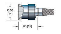 12, 24, and 36 Inch (in) Termination Length Coaxial In-Vacuum Electric Cable (18680-12-AE)