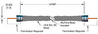 1/4 Inch (in) Diameter Coaxial In-Vacuum Electric Cable - 3