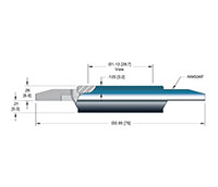 3.81 Inch (in) View Diameter International Organization for Standardization (ISO) Flange Fused Silica Viewport Sight Glass (17109-01-KF) - 2