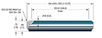 3.81 Inch (in) View Diameter Fused Silica Viewport Sight Glass (11466-11-W)