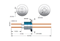 2 Pin 6 Kilovolt (kV) Direct Current (DC) Voltage International Organization for Standardization (ISO) Flange Installation 304 Stainless Steel Conductor Power Feedthrough (17018-01-KF) - 2