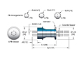 4 Pins and -25 to 205 Degree Celsius (ºC) Temperature Range Pin Header Feedthrough (10234-13-KF) - 2