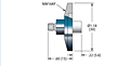 -25 to 205 Degree Celsius (ºC) Temperature Range and 1 Pins Micro High Vacuum (HV) Feedthrough (21211-01-KF) - 2