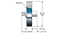 -269 to 450 Degree Celsius (ºC) Temperature Range and 1 Pins Micro High Vacuum (HV) Feedthrough (21210-01-CF) - 2