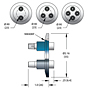 -25 to 205 Degree Celsius (ºC) Temperature Range and 2 Pin Mini High Voltage (HV) Feedthrough (21231-01-KF) - 2