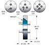 -269 to 450 Degree Celsius (ºC) Temperature Range and 2 Pin Mini High Voltage (HV) Feedthrough (21228-01-CF) - 2