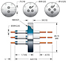 2 Pin and ConFlat Flange Installation and 304 Stainless Steel Pin Material Power Plug Feedthrough (10287-04-CF) - 2