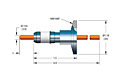 10 Direct Current (DC) Voltage Rating, 30 Ampere (A) Conductor Current Rating, and 1 Pin Power Plug Feedthrough (21134-02-KF)