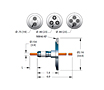 10 Direct Current (DC) Voltage Rating, 30 Ampere (A) Conductor Current Rating, and 2 Pin Power Plug Feedthrough (21158-02-KF) - 2