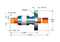 Copper Tube ConFlat Flange Installation High Power/Liquid Cooled Feedthrough with 0.75 Inch Conductor Diameter