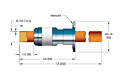 Copper Tube International Organization for Standardization (ISO) Flange Installation High Power/Liquid Cooled Feedthrough with 0.75 Inch Conductor Diameter