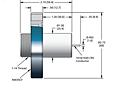 50 Kilovolt (kV) Direct Current (DC) Voltage Rating ConFlat Flange Installation Fluted High Voltage Feedthrough