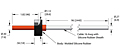 40 Kilovolt (kV) Direct Current (DC) Voltage Rating Weld Installation Fluted High Voltage Feedthrough - 3