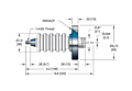 1 Pin ConFlat Flange Installation Fluted High Voltage Feedthrough - 2