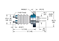 2 Pin ConFlat Flange Installation Fluted High Voltage Feedthrough - 2