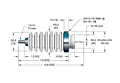 70 Kilovolt (kV) Direct Current (DC) Voltage Rating Weld Installation High Voltage Feedthrough - 2