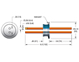 Dual Conductor International Organization for Standardization (ISO) Flange Installation Liquid Cooled Radio Frequency (RF) Power Feedthrough (17119-01-KF) - 2