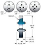 2 Pin and ConFlat Flange Installation Coaxial Electrical Connector (21514-01-CF) - 2