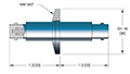 1 Pin and International Organization for Standardization (ISO) Flange Installation Miniature High Voltage (MHV) Coaxial Electrical Connector (17116-03-KF) - 2