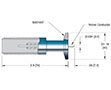 International Organization for Standardization (ISO) Flange Installation Bakeable Miniature Safe High Voltage (BSHV) Coaxial Electrical Connector (18047-02-KF) - 2