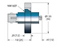 1 Pin, NW16CF Installation Size, and ConFlat Flange Installation Miniature Bayonet Neill-Concelman (BNC) to Subminiature Microdot® Coaxial Electrical Connector (21255-01-CF) - 2