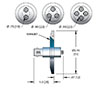 1 Pin, NW40KF Installation Size, and International Organization for Standardization (ISO) Flange Installation Miniature Bayonet Neill-Concelman (BNC) to Subminiature Microdot® Coaxial Electrical Connector (21292-01-KF) - 2