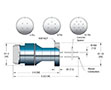 4 Pin and ConFlat Flange Installation Single Ended Circular Type MIL-C-5015 Electrical Connector (10184-06-CF) - 2