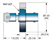 Double Ended 50 Ohm (O) High Frequency Bayonet Neill-Concelman (BNC) Coaxial Electrical Connector (21206-01-CF) - 2