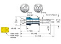 International Organization for Standardization (ISO) Flange Installation 3 or 5 Pairs Spade Type Thermocouple (18618-02-KF) - 2