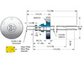 ConFlat Flange Installation Up to 5 Kilovolt (kV) Direct Current (DC) Voltage Rating Spade and Power Type Thermocouple (10586-06-CF) - 2