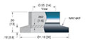 0.55 Inch (in) View Diameter International Organization for Standardization (ISO) Flange Sapphire Viewport Sight Glass (17106-01-KF) - 2