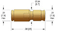 5 Ampere (A) Conductor Current Rating Subminiature-A (SMA) Coaxial Plug (6524-02) - 2