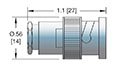 5 Ampere (A) Conductor Current Rating Miniature Bayonet Neill-Concelman (BNC) Coaxial Plug (7116-02) - 2