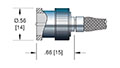 12, 24, and 36 Inch (in) Termination Length Coaxial In-Vacuum Electric Cable (18680-12-AE)